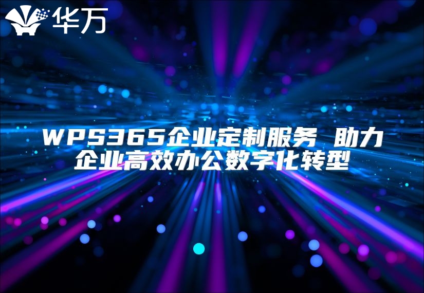 WPS365企业定制服务 助力企业高效办公数字化转型
