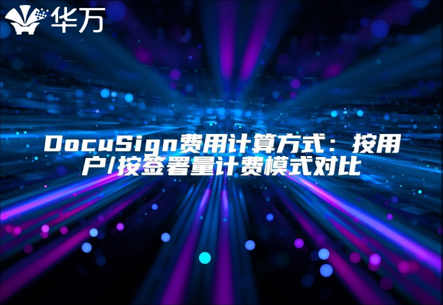 DocuSign费用计算方式：按用户/按签署量计费模式对比