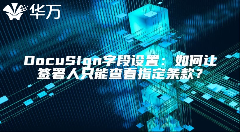 DocuSign字段设置：如何让签署人只能查看指定条款？