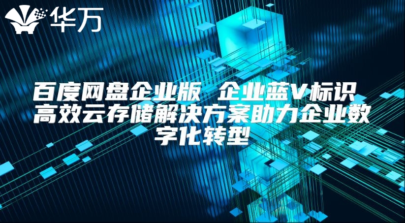 百度网盘企业版 企业蓝V标识 高效云存储解决方案助力企业数字化转型