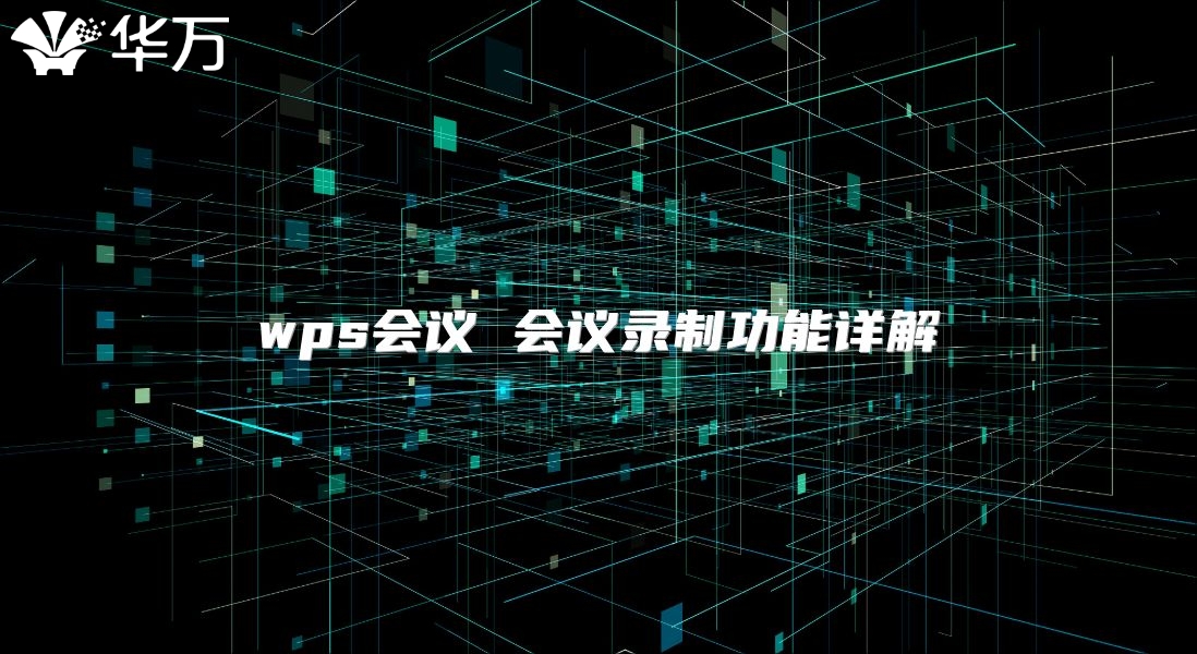 wps会议 会议录制功能详解