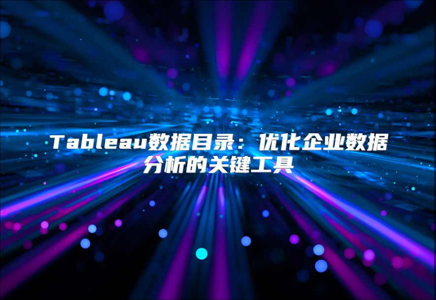 Tableau数据目录：优化企业数据分析的关键工具