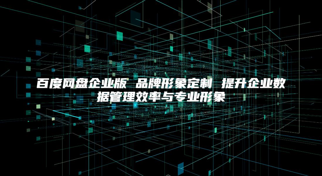 百度网盘企业版 品牌形象定制 提升企业数据管理效率与专业形象