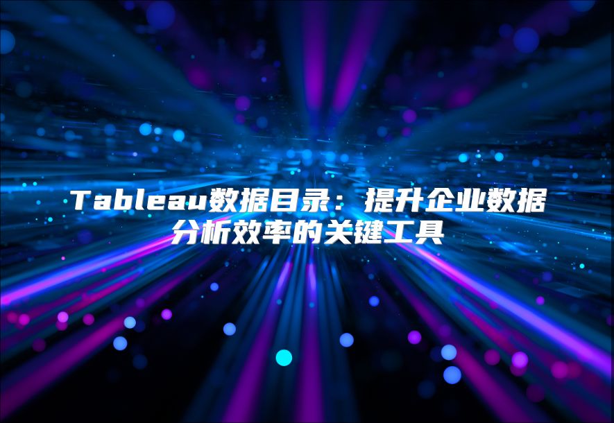 Tableau数据目录：提升企业数据分析效率的关键工具