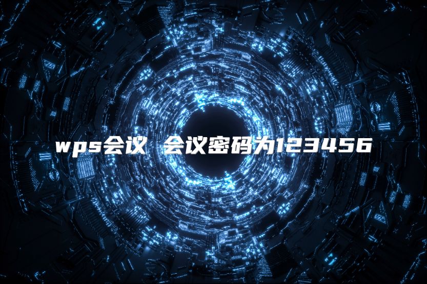 wps会议 会议密码为123456