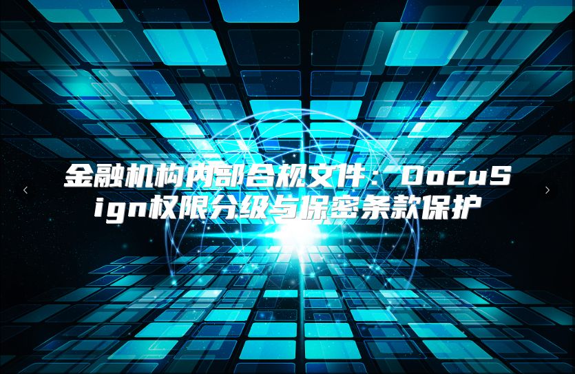 金融机构内部合规文件：DocuSign权限分级与保密条款?；? class=