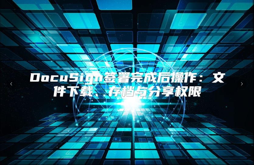 DocuSign签署完成后操作：文件下载、存档与分享权限