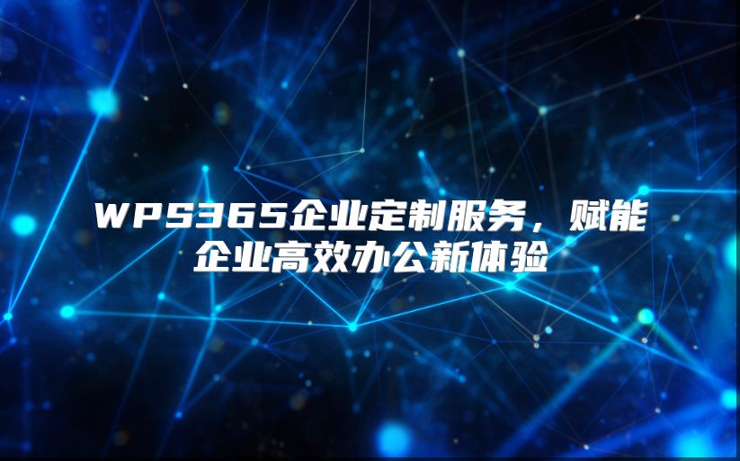WPS365企业定制服务，赋能企业高效办公新体验