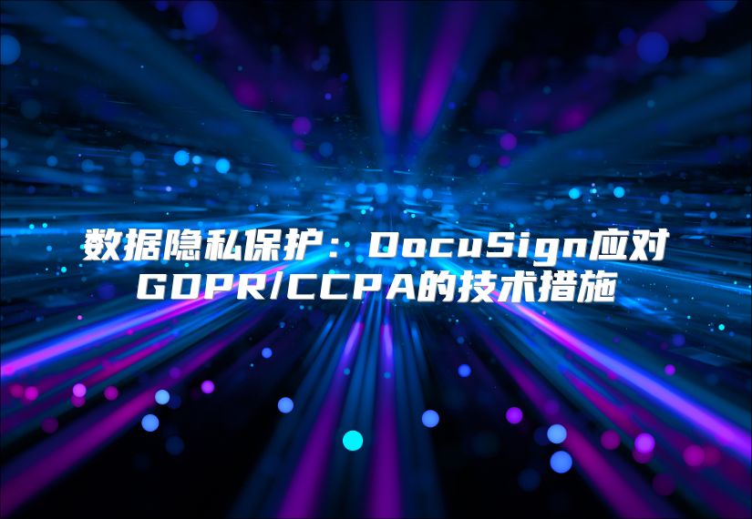数据隐私?；ぃ篋ocuSign应对GDPR/CCPA的技术措施