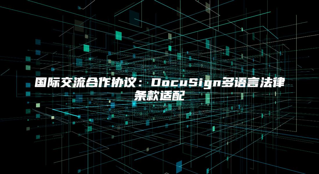 国际交流合作协议：DocuSign多语言法律条款适配