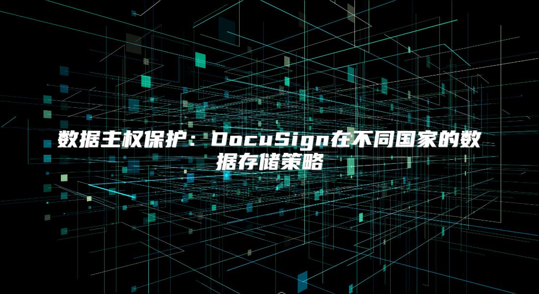 数据主权?；ぃ篋ocuSign在不同国家的数据存储策略
