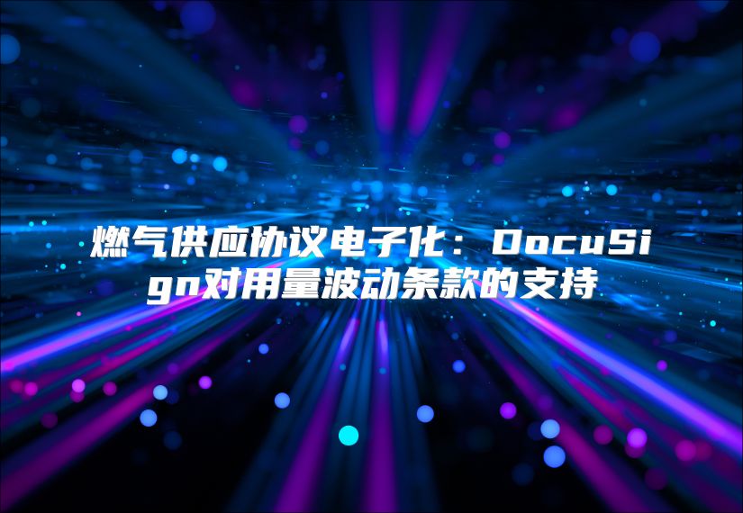 燃气供应协议电子化：DocuSign对用量波动条款的支持