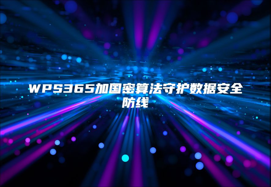 WPS365加国密算法守护数据安全防线