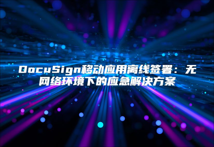 DocuSign移动应用离线签署：无网络环境下的应急解决方案
